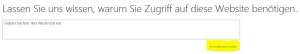 Zugriffsanforderung auf eine SharePoint Website durch einen Benutzer