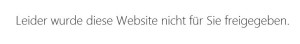 Fehlermeldung bei nicht ausreichenden Zugriffrechten auf eine SharePoint 2013 Website