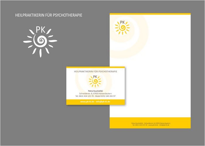 Briefpapier, Visitenkarte, Psychotherapie