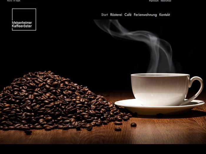 Webseite Kaffeerösterei