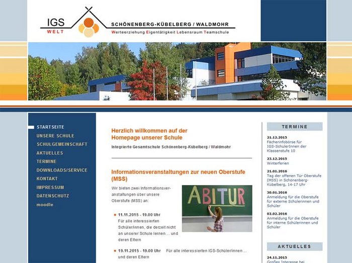 Webdesign Schule, Webseiten Schule