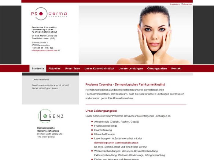 Webdesign Kosmetikerin, Webseiten Kosmetikerin