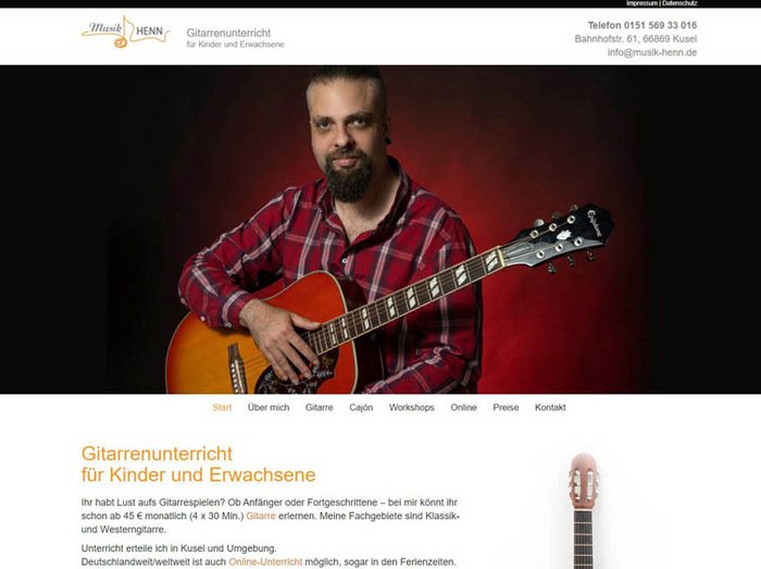 Webseite Musikschule