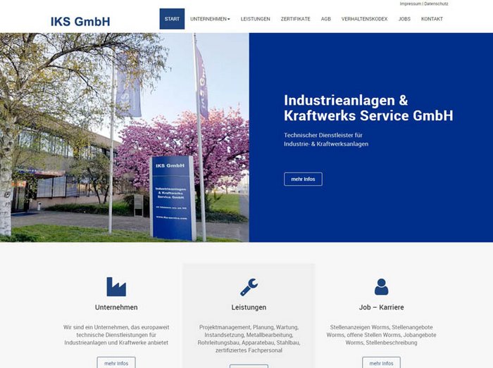 Webdesign Industrie, Webseiten Industrie