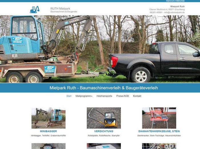 Webdesign Baugewerbe, Webseiten Baugewerbe