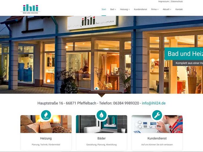 Webdesign Sanitär/Bäder, Webseiten Heizungsbau