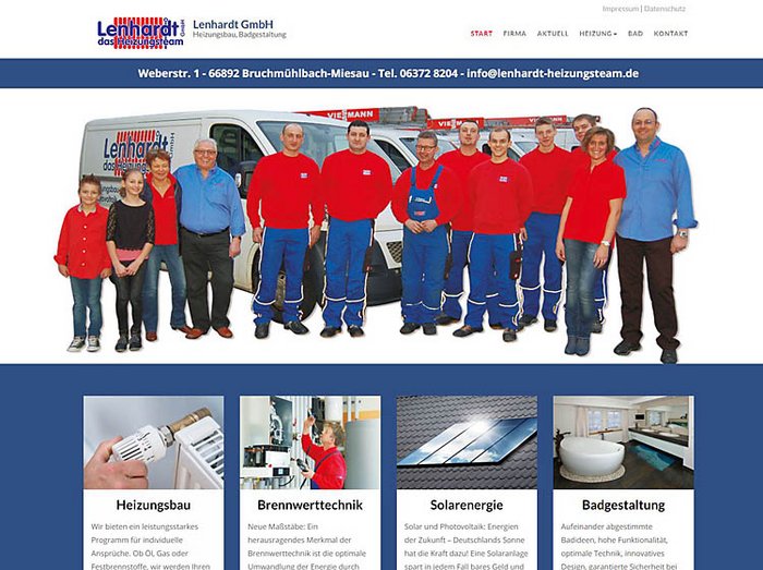 Webdesign Sanitär/Bäder, Webseiten Heizungsbau