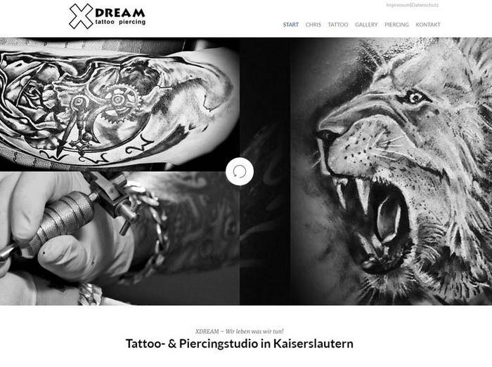 Webdesign Tattoostudio, Webseiten Tattoostudio