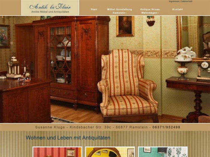 Webdesign Antiquitäten, Webseiten Antiquitäten