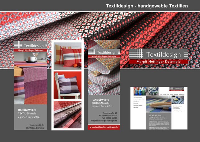 Logo, Webseite, Folder, Flyer, Visitenkarte, Anhänger, Textildesign