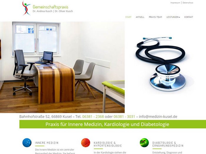 Webdesign Internist, Webseiten Kardiologie, Webdesign für Ärzte